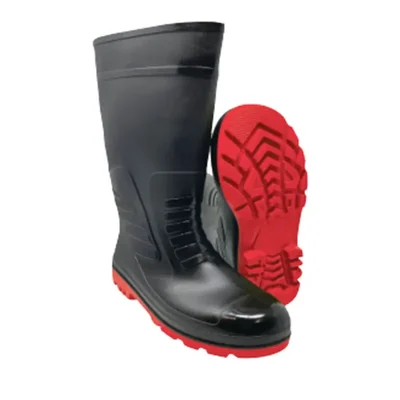 SAFEDOT 15" Dual Density PVC Gum Boots, Durable Rain Boots, All-Weather Protection, ISI Marked, Chemical-Resistant(Size-6)