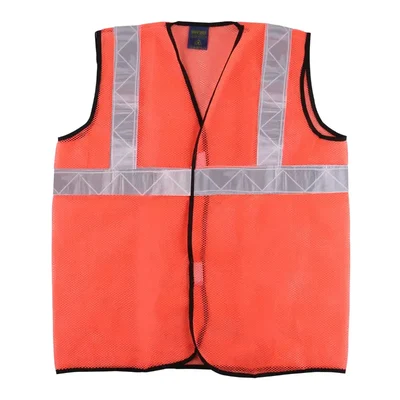 SAFEDOT Pack of 50, 50 GSM Safety Jacket - 2-Inch Micro Prismatic Tape, Durable Polyester Fabric, Velcro Closure