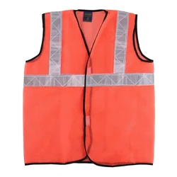 SAFEDOT Pack of 50, 50 GSM Safety Jacket - 2-Inch Micro Prismatic Tape, Durable Polyester Fabric, Velcro Closure