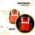 SAFEDOT Pack of 5, 50 GSM Fluorescent Orange Safety Jacket - 2-Inch Micro Prismatic Tape,Durable Polyester Fabric,Quality Zippers & Velcro