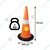SAFEDOT Pack of 2 Traffic Cone 750mm with Reflective Bands, for Road Safety & Parking - SDTC 06 - 3 kg