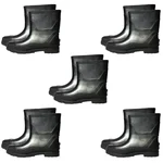 SAFEDOT 9" PVC Waterproof Gum Boots Pack of 5 | Durable Rain Boots | All-Weather Protection | ISI Marked | Chemical-Resistant