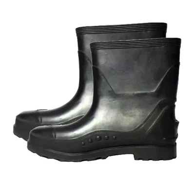 SAFEDOT 9" PVC Waterproof Gum Boots | Durable Rain Boots | All-Weather Protection | ISI Marked | Chemical-Resistant(Size-7)
