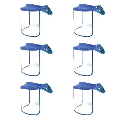 SAFEDOT Pack of 6 Face Shield 9 x 12 inch B Type, Transparent and Elastic For Safety Purpose (SDV-19)