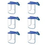 SAFEDOT Pack of 6 Face Shield 9 x 12 inch B Type, Transparent and Elastic For Safety Purpose (SDV-19)