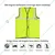 SAFEDOT 50 GSM Green Safety Jacket with 2-Inch Micro Prismatic Tape, Polyester Fabric, Zipper & Velcro Closure(Pack-1 Pcs)