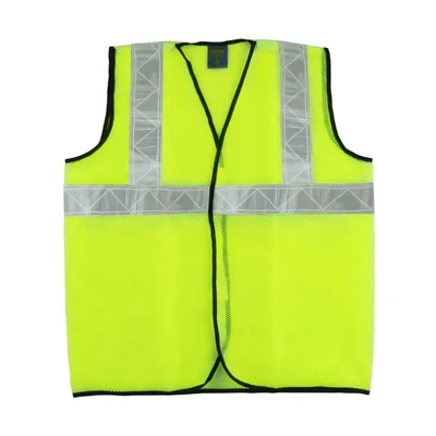 SAFEDOT 50 GSM Green Safety Jacket with 2-Inch Micro Prismatic Tape, Polyester Fabric, Zipper & Velcro Closure(Pack-1 Pcs)
