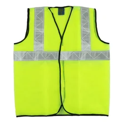 SAFEDOT Pack of 50, 50 GSM Green Safety Jacket with 2-Inch Micro Prismatic Tape,Polyester Fabric, Zipper & Velcro Closure