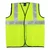 SAFEDOT Pack of 50, 50 GSM Green Safety Jacket with 2-Inch Micro Prismatic Tape,Polyester Fabric, Zipper & Velcro Closure