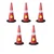 SAFEDOT Pack of 5 Traffic Cone 750mm with Reflective Bands, High Visibility for Road Safety, & Parking - SDTC 01-1.5 kg
