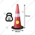 SAFEDOT Pack of 5 Traffic Cone 750mm with Reflective Bands, High Visibility for Road Safety, & Parking - SDTC 01-1.5 kg
