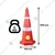 SAFEDOT 1000mm Traffic Cone Hexagon type with Reflective Bands, for Road Safety & Parking - SDTC 08 - 6 kg