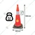 SAFEDOT Pack of 2 Traffic Cone with 6" Reflective Band, 1000mm, for Road Safety & Parking-SDTC 10-4.5 kg