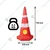 SAFEDOT Pack of 2 Traffic Cone Hexagon type 750mm with Reflective Bands for Road Safety & Parking - SDTC 07 - 4.5 kg