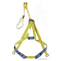 Minsales Safety Belt Harness - With Adjustable Scaffolding Single Lanyard Hook for Full Body Fall Protection
