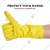 Safety Tools Combo Set of Yellow Rubber Safety Gloves, Chemical Goggle and 3-Ply Face Mask