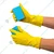 Safety Tools Combo Set of Yellow Rubber Safety Gloves, Chemical Goggle and 3-Ply Face Mask