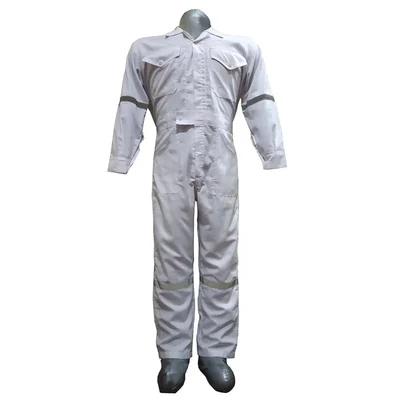 SSBENGALY Men's Polycotton Safety Coverall Boiler Suit (Large Size, White Colour)