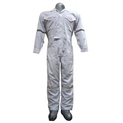 SSBENGALY Men's Polycotton Safety Coverall Boiler Suit (Large Size, White Colour)