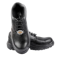 Hillson Argo Black Safety Footwear, Steel Toe ISI and CE Certified Protective with 200J Toe Cap(Size-6)