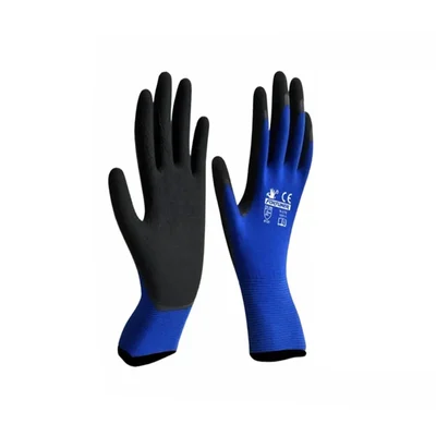 Fortuner Blue & Black Nylon Latex Coated Safety Gloves For Industrial & Mechanical Work, High Durability, Superior Grip & Comfort(Pack-1 Pair)