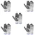 Cut Level Nitrile Coated, Pack of 5 Cotton & Polyester, Safety Gloves, White Colour for Industrial use
