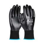 Fortuner Full Dip Nitrile Coated Safety Hand Gloves Black on Black, Offering Excellent Resistance to chemicals,oils & abrasions