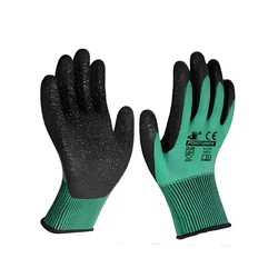 Fortuner Green On Black Crinkle Latex Coated Gloves Provide Excellent Protection Against Abrasions & Light Chemicals(Pack-1 Pair)