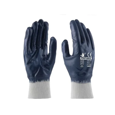 Fortuner Nitrile Fully Dipped Jersey Safety Gloves-Durable, Oil-Resistant(Pack-1 Pair)