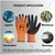 Fortuner Orange & Black Nylon Latex Coated Safety Gloves For Industrial & Mechanical Work, High Durability, Superior Grip & Comfort(Pack-1 Pair)