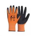 Fortuner Orange & Black Nylon Latex Coated Safety Gloves For Industrial & Mechanical Work, High Durability, Superior Grip & Comfort