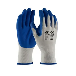 Fortuner Grey Blue Polycotton Crinkle Latex Coated Gloves, Breathable Fit With Strong Abrasion Resistance(Pack-1 pair)