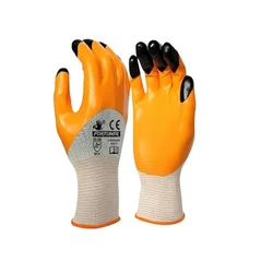 Fortuner Heavy-Duty Reusable Work Safety Gloves With Tiger Print Coating – Multipurpose, Washable & Durable(Pack-1 Pair)
