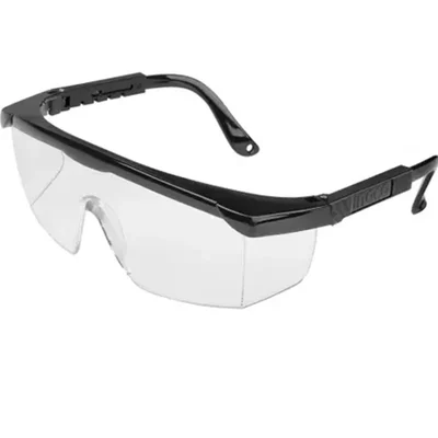 Ingco Safety Goggles Pack of 1, 5, 20, 100 With Adjustable Temples And Flank Protection (HSG04)(Pack-1 pc)