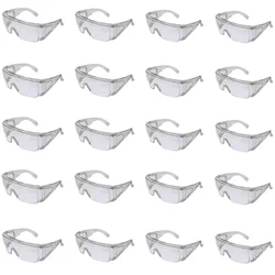 Premium Quality 20 Pcs Visitor Overspecs Safety Goggle, Polycarbonate Frame & 99.9% UV Protection
