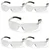 Super Safety Eyewear with UV Protection(Color-Clear,Pack-5 Pcs)
