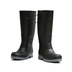 Hillson Torpedo 15 Inch Black & Grey Steel Toe Safety Gumboots (Size-6)