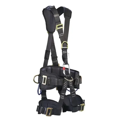 Udyogi Ultratek 22 kN Polyester Full Body Safety Harness – Black, Adjustable, Fall Protection For Industrial Use