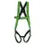 Udyogi ECO1 Polyester Safety Harness With Shock Absorber - Black & Green, Adjustable, Fall Protection with Dorsal D-Ring(Pack-1 Pcs)