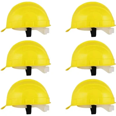 Heavy Duty Pack of 6 Adjustable Safety Helmet for Multipurpose Industrial Uses