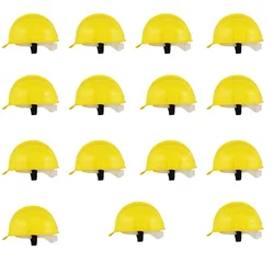 Heavy Duty Pack of 15 Safety Helmet for Multipurpose Industrial Uses, Adjustable & Without Ratchet, Color - Yellow