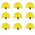 Heavy Duty Pack of 9 Safety Helmet for Multipurpose Industrial Uses, Adjustable & Without Ratchet, Color - Yellow