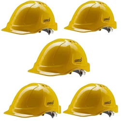 Udyogi Fusion 6000 Series Safety Helmet – Yellow Colour, High Impact Protection For Industrial Use (Pack Of 5)