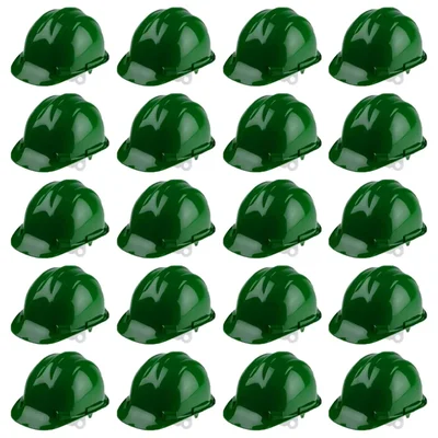 Heavy Duty Green Pack of 20 Safety Helmet for Industrial Purposes, Construction