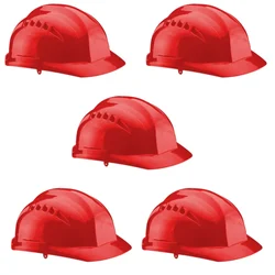 Udyogi Ultra Vent 7000 HDPE Safety Helmet (Orange Colour)–Slip Fit, Ventilated Design (Pack Of 5)