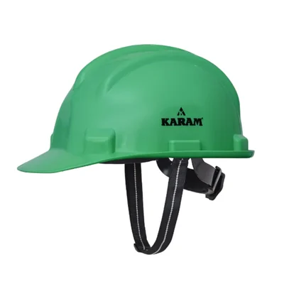 Karam PN521 ISI Marked Safety Helmet With Ratchet Type Adjustment For Outdoor Head Protection (Colour : Green)