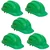 Udyogi Ultra Vent 7000 HDPE Safety Helmet (Green Colour)–Slip Fit, Ventilated Design (Pack Of 5)