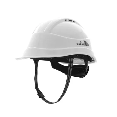 Karam PN542 ISI Marked Safety Helmet with Ratchet Type Adjustment For Outdoor Head Protection (White)