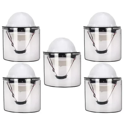 Super Safety Helmet With Attached Face Shield (Pack-5 Pcs)