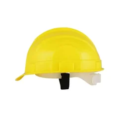Heavy Duty Yellow Colour Safety Helmet for Multipurpose Industrial Uses, Adjustable & Without Ratchet